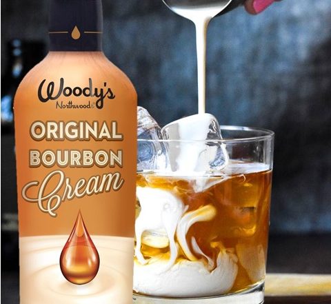 Woody's Bourbon Cream P. Nut Drink With Original Bourbon Cream Bottle